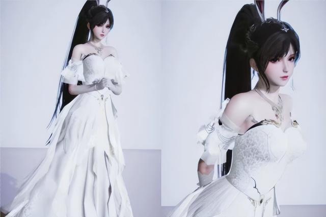 斗罗大陆：小舞婚纱新造型来袭，白色礼服裙加单马尾，太养眼了